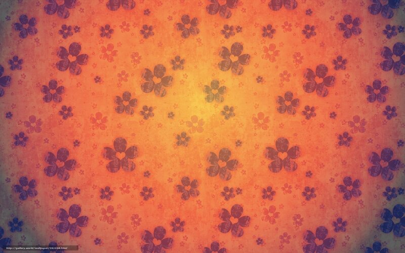 Floral Pattern Background — Orange, Warm