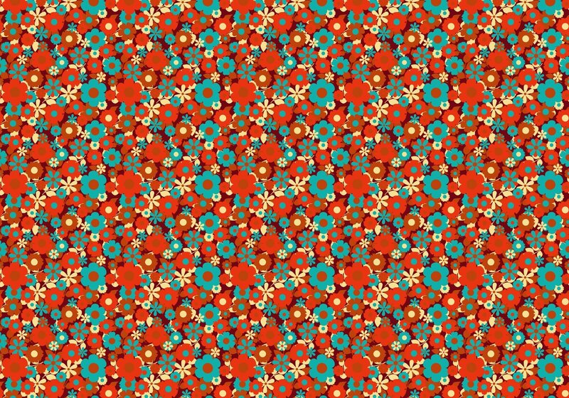 Floral Pattern Background — Red