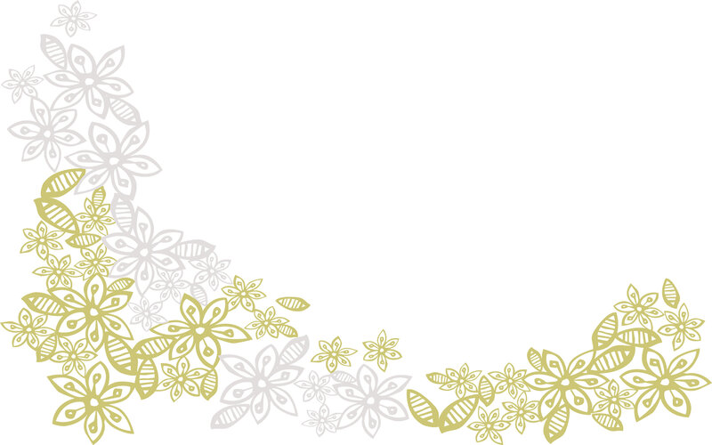 Floral Pattern Border — Green