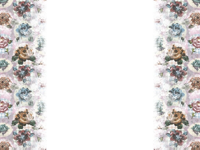 Floral Pattern Border — Pink