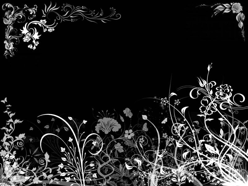 Floral Pattern Design — Black, Elegant