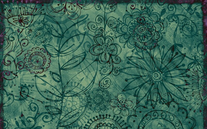 Floral Pattern Design — Teal