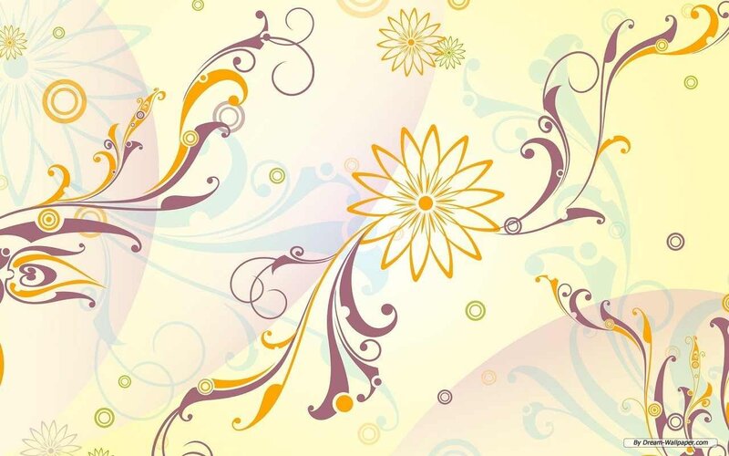 Floral Pattern Design — Yellow, Calm