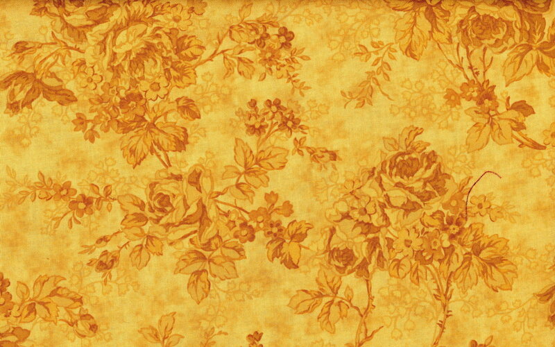 Floral Pattern Fabric — Yellow