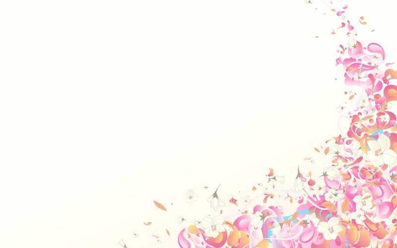 Floral Pattern in Corner — Pink