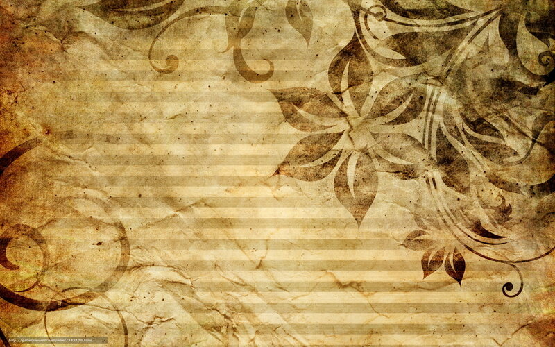 Floral Pattern on Aged Paper