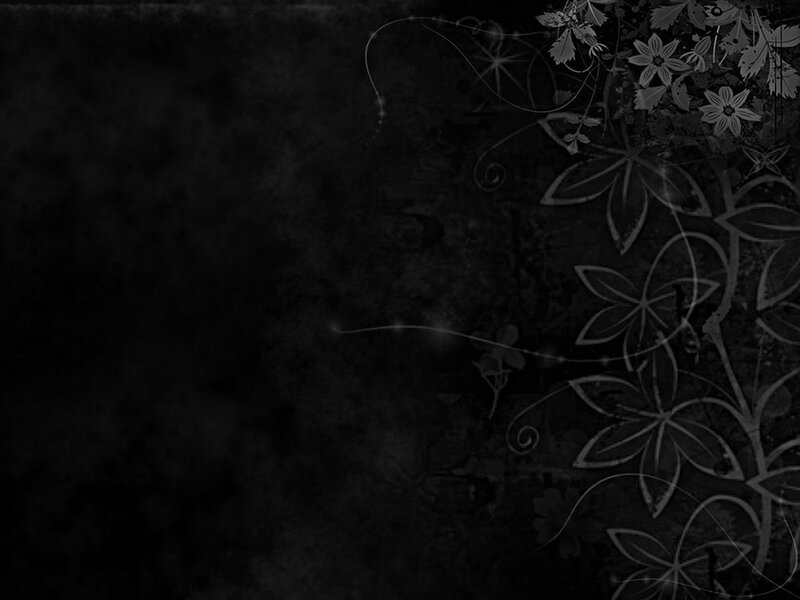 Floral Pattern on Dark Background — Black, Illustration, Flowers