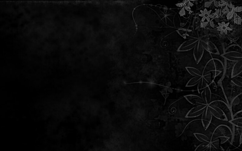 Floral Pattern on Dark Background — Black, Illustration