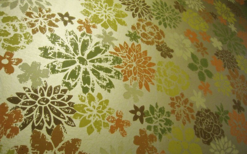 Floral Pattern on Fabric — Green