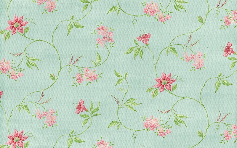 Floral Pattern on Fabric — Light Blue