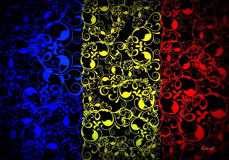 Floral Pattern on Flag