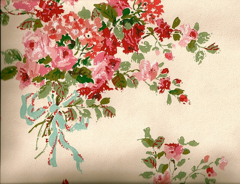 Floral Pattern on Paper — Pink