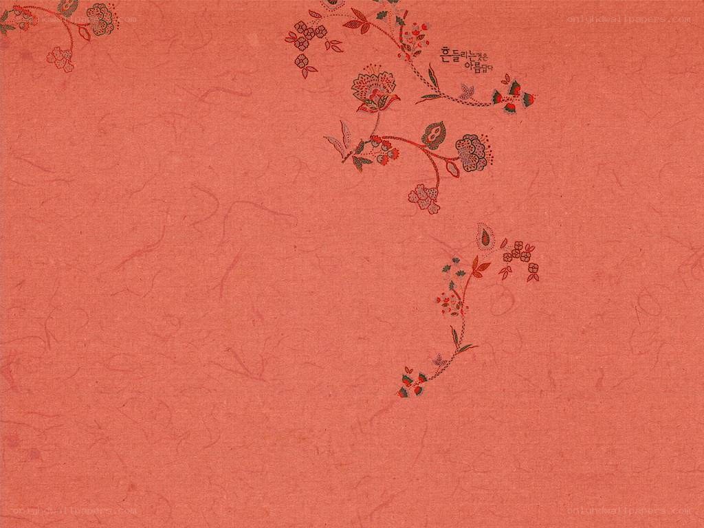 floral pattern on pink paper