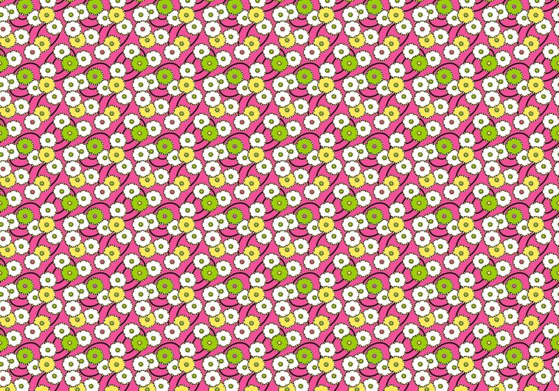 Floral Pattern on Pink