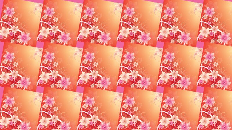 Floral Pattern on Squares