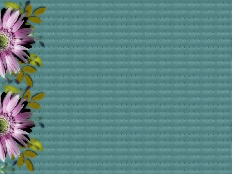 floral pattern on teal background