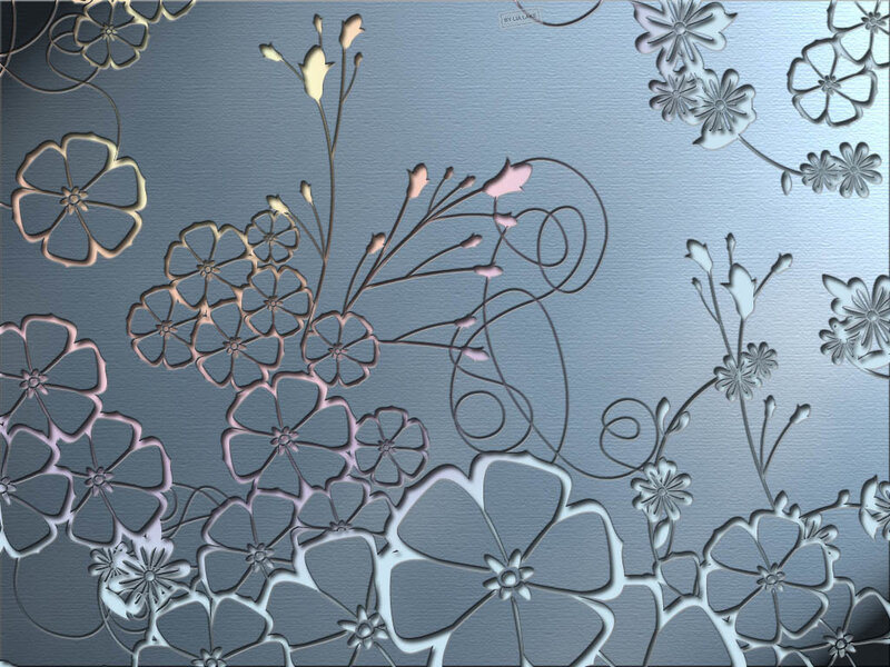 floral pattern on textured surface
