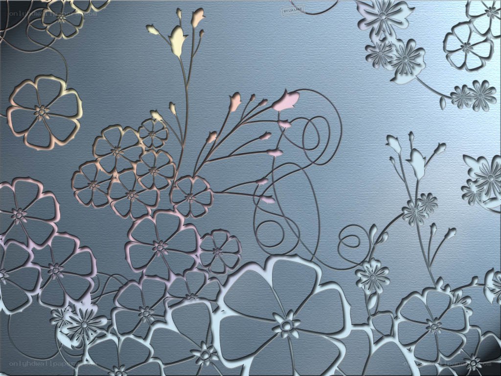floral pattern on textured surface