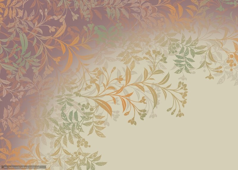 Floral Pattern Wallpaper — Beige