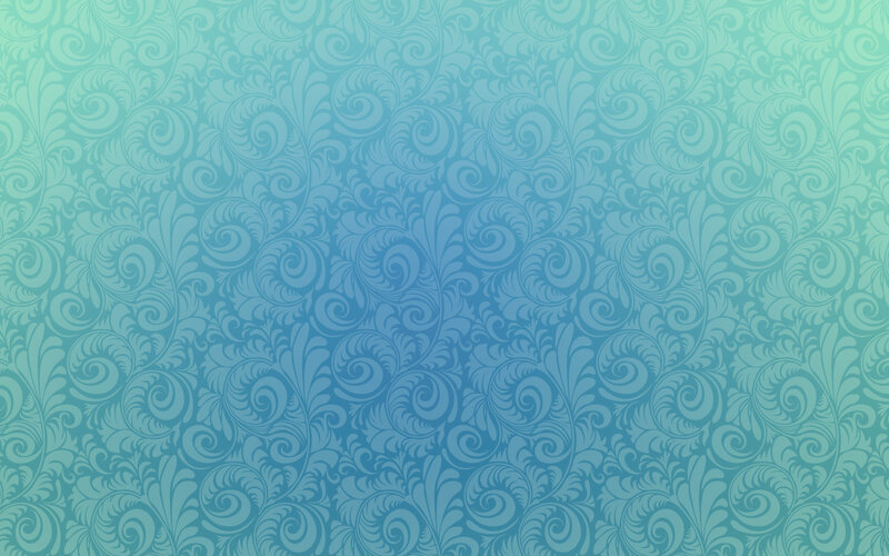 Floral Pattern Wallpaper — Blue