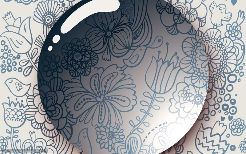 floral pattern with birds
