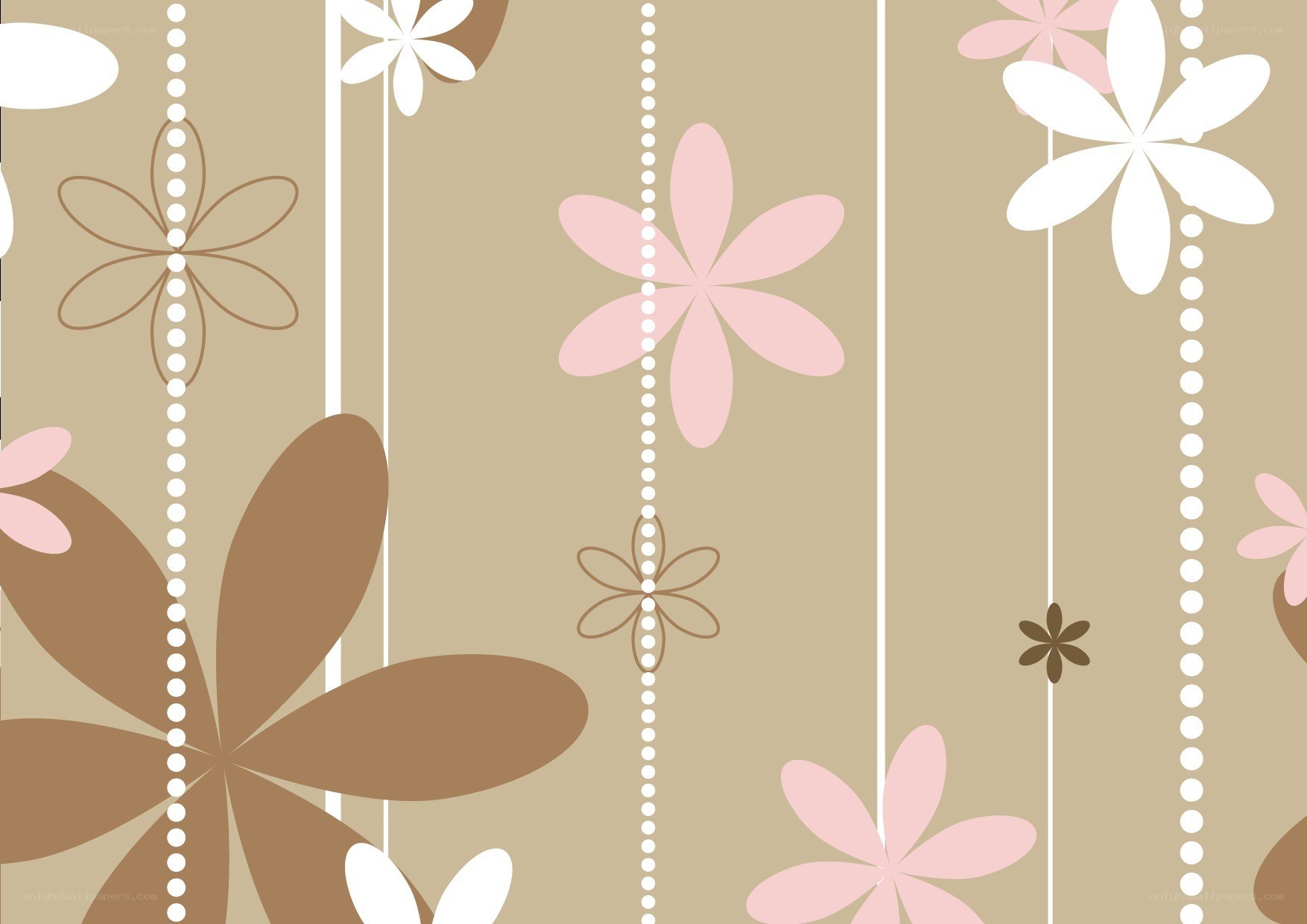 floral pattern with dots