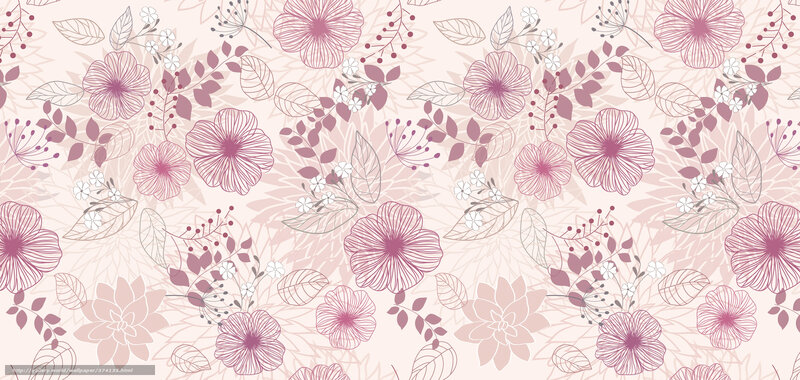 Floral Pattern with Flowers — Pink, Calm, Illustration