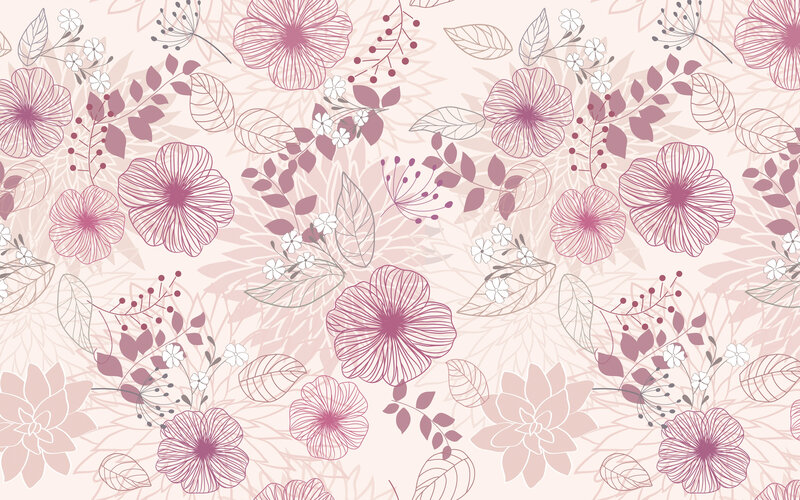 Floral Pattern with Flowers — Pink