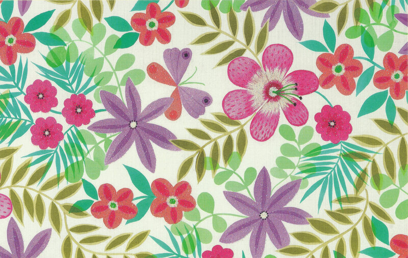 Floral Pattern with Leaves