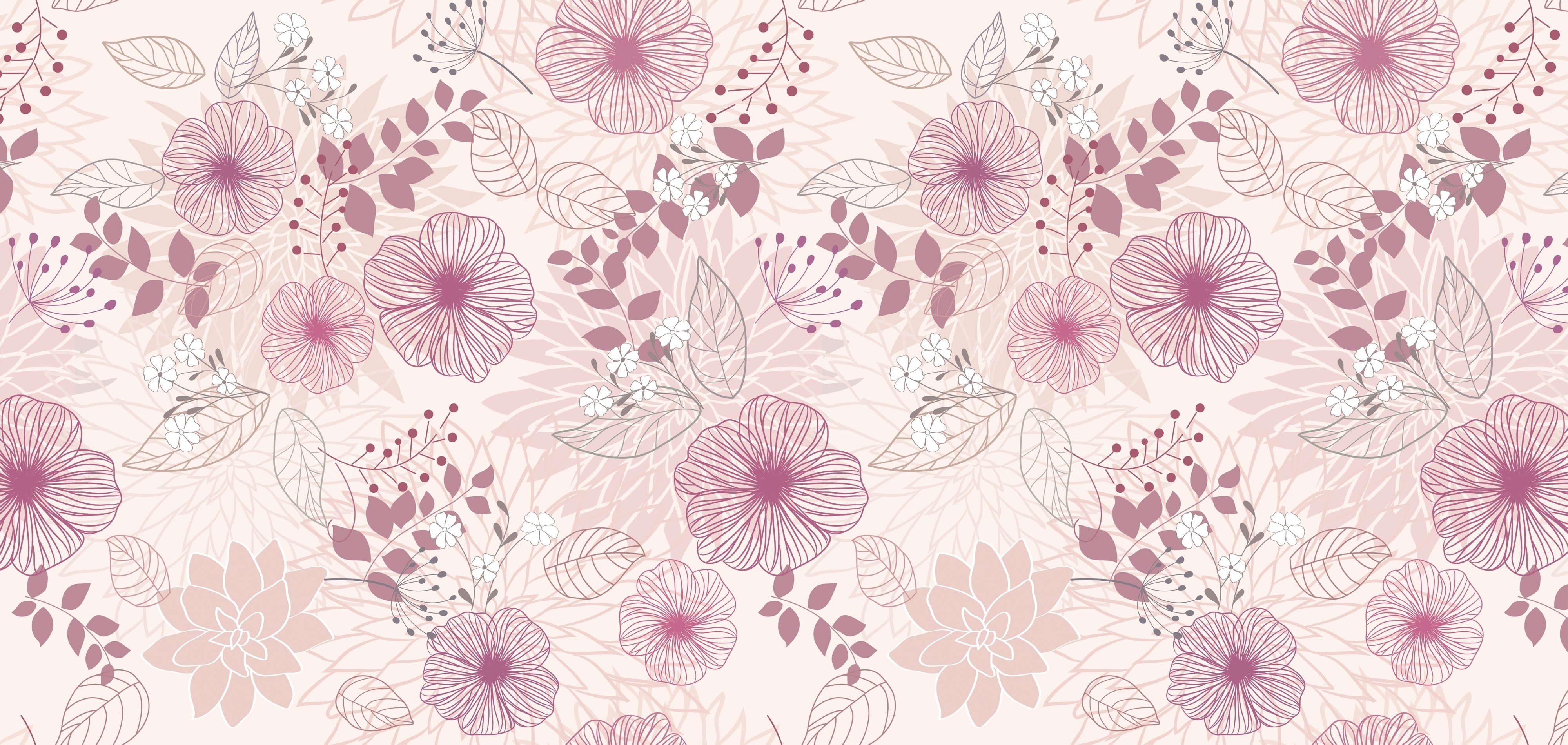 floral pattern with pink flowers