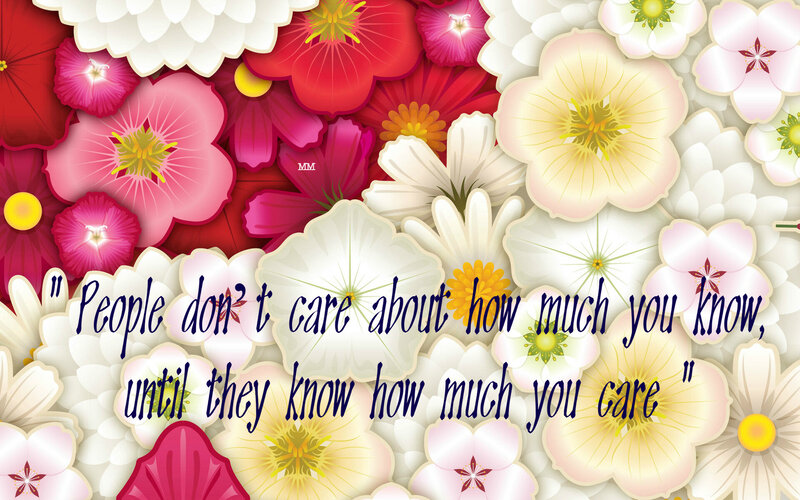 Floral Pattern with Quote