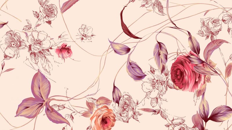 floral pattern with roses
