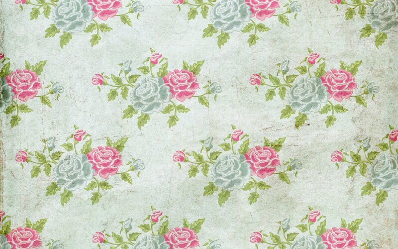 Floral Pattern with Roses — Pink, Calm, Illustration, Leaves, Buds