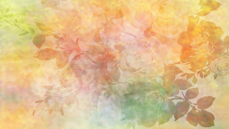 Floral Pattern with Roses — Yellow
