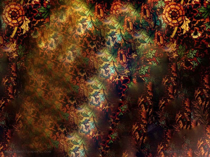 floral pattern with smoke effect