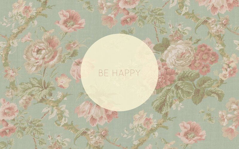 Floral Pattern with Text — Green