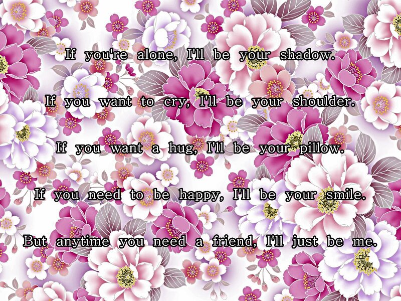 Floral Pattern with Text — Pink