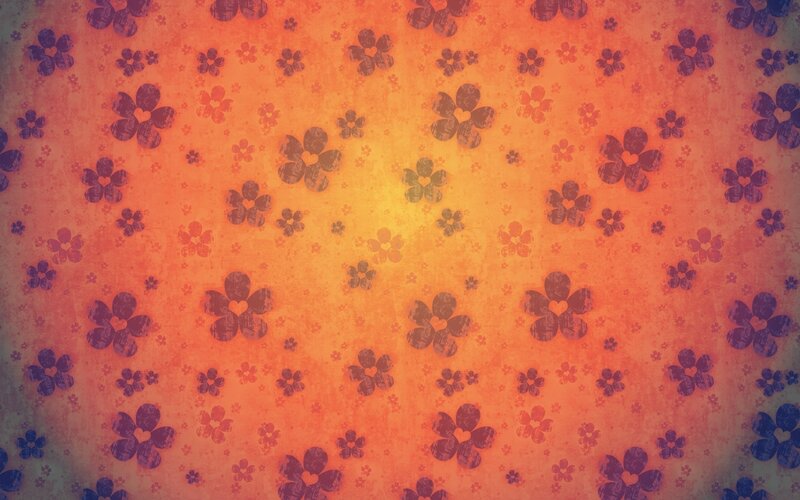 floral pattern with warm gradient