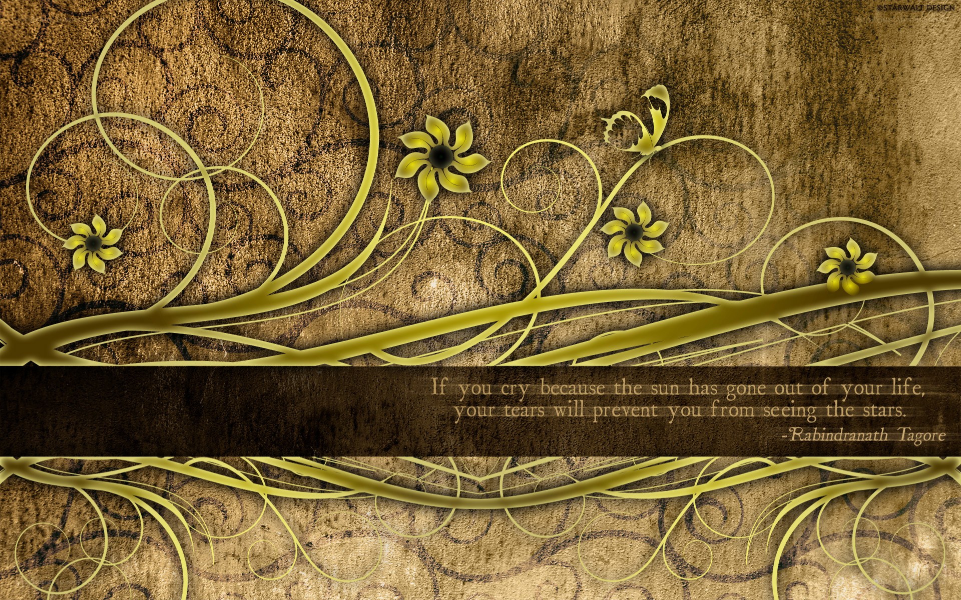 Floral quote background