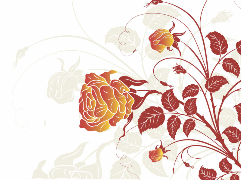 floral rose design
