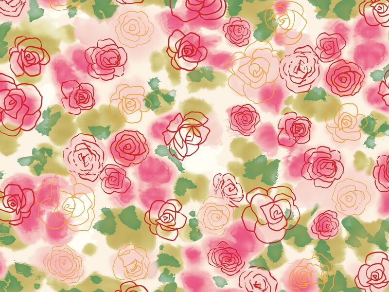 floral rose pattern design