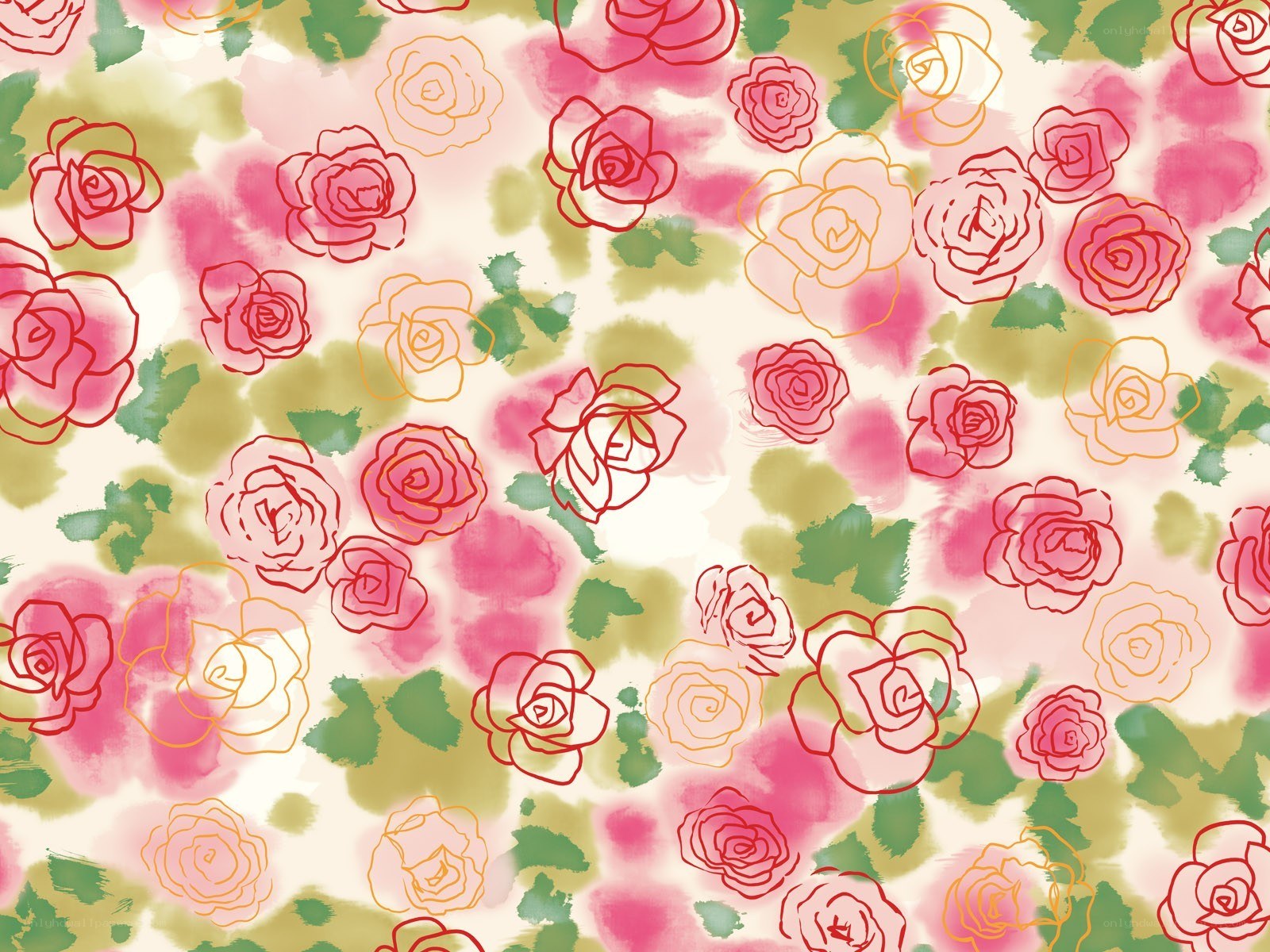 floral rose pattern design