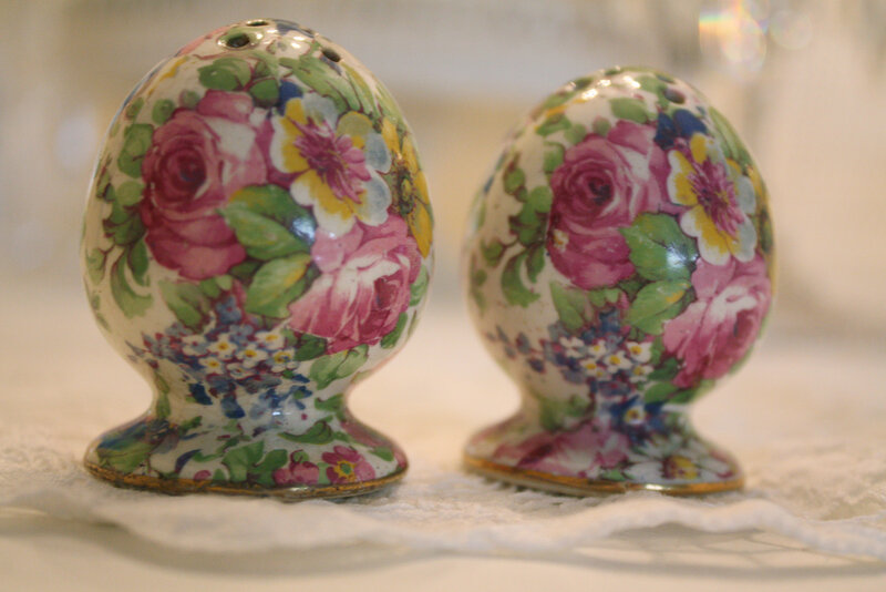 Floral Salt and Pepper Shakers