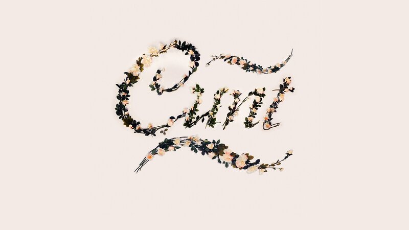 floral script art