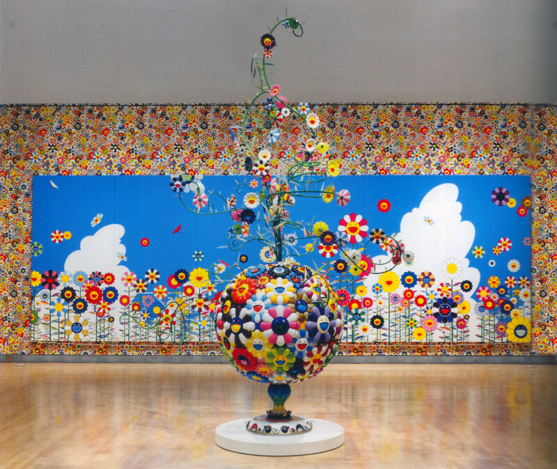Floral sculpture in gallery