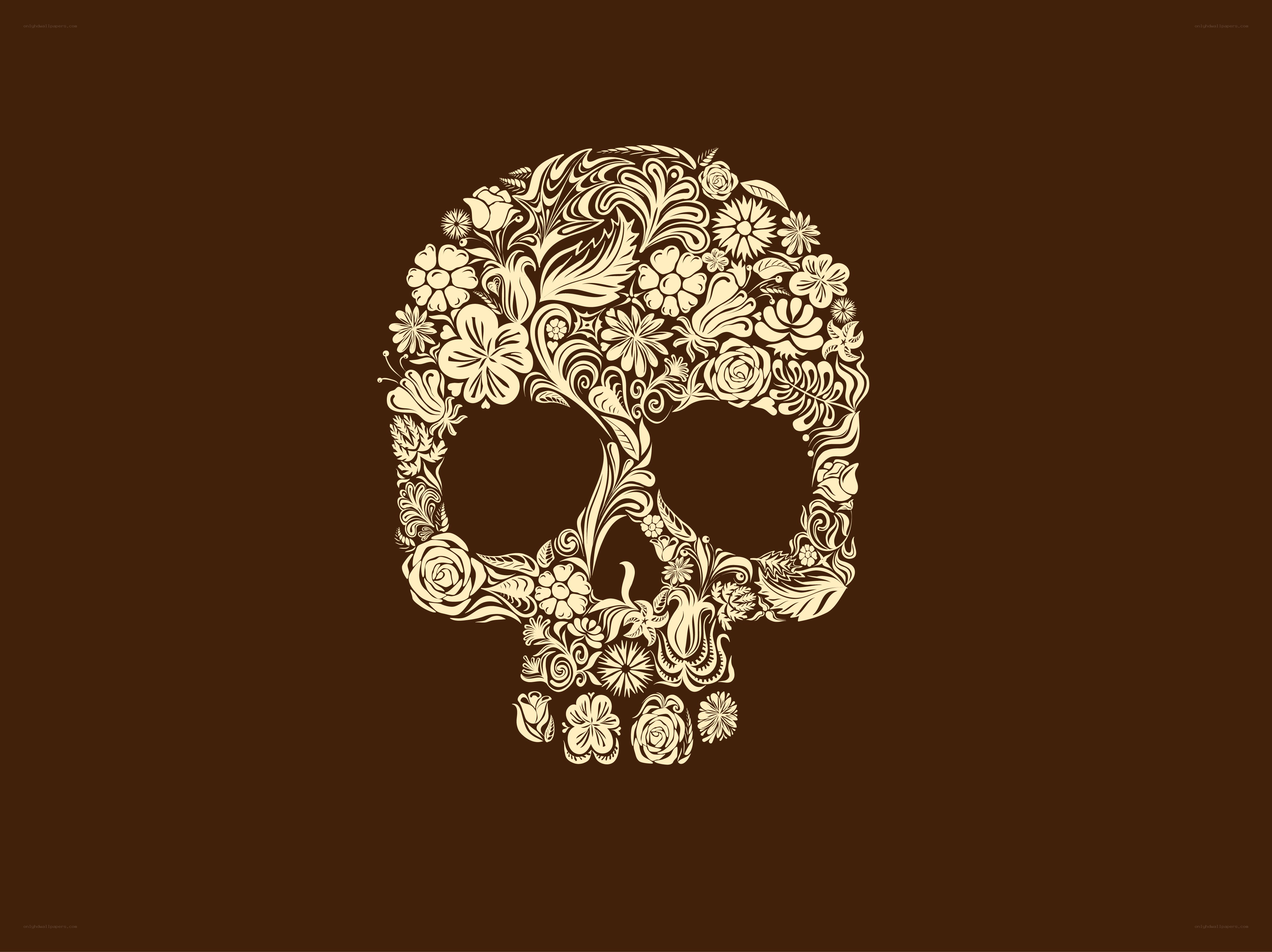 Floral skull design