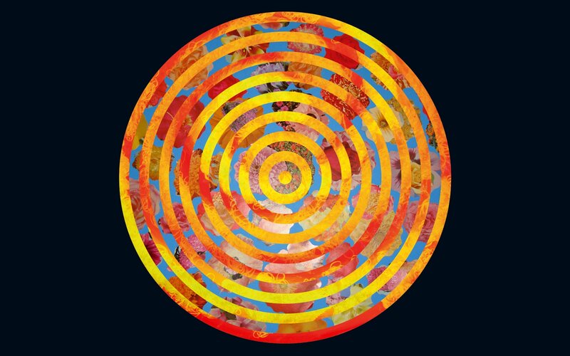 Floral spiral mandala