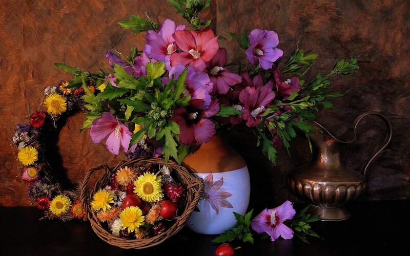 Floral still life arrangement