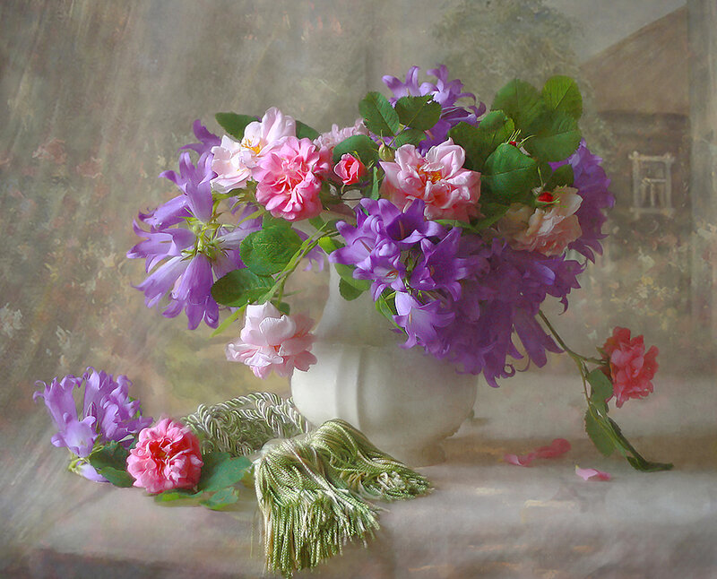 Floral still life with roses