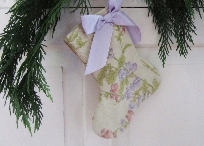 Floral Stocking with Bow